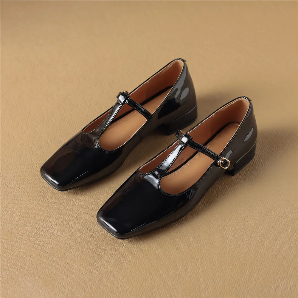 Ladies Comfortable Square Toe Ballet Flats