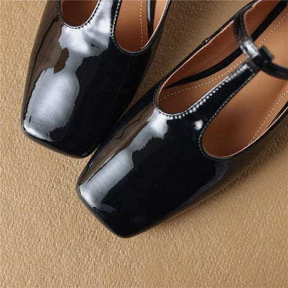 Ladies Comfortable Square Toe Ballet Flats