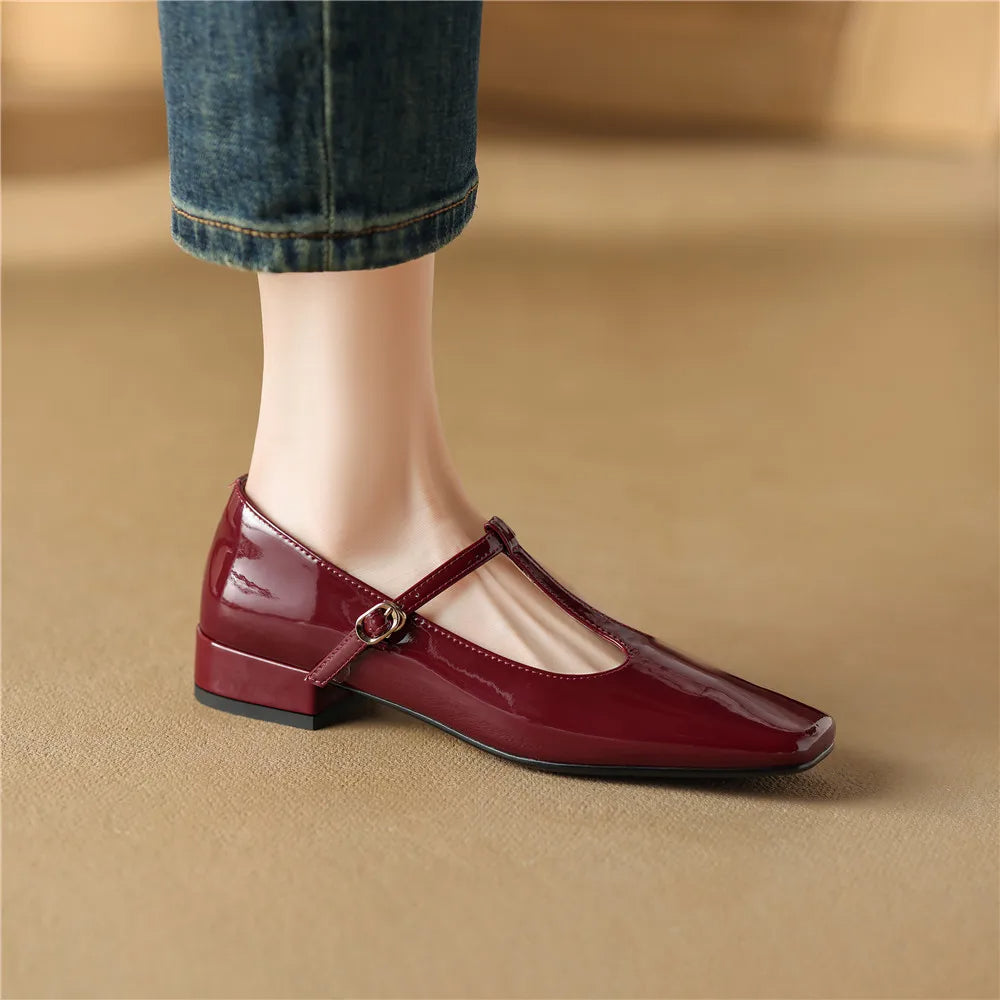 Ladies Comfortable Square Toe Ballet Flats