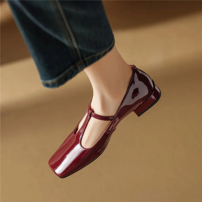 Ladies Comfortable Square Toe Ballet Flats