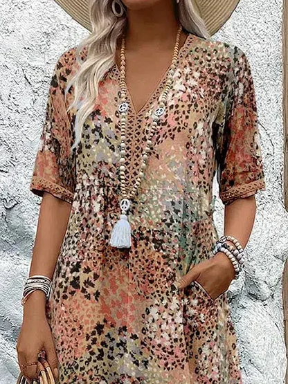 Beautiful Flower Knee Length Dress