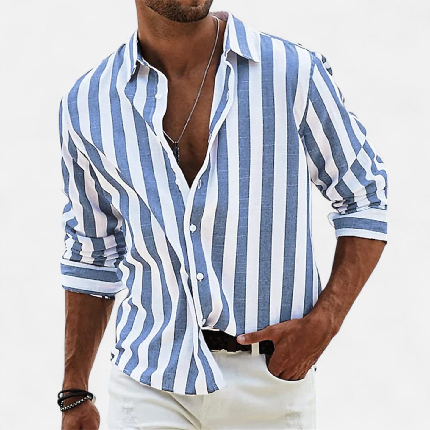 Men's Lightweight Pastel Cotton Shirt Casual Summer Top