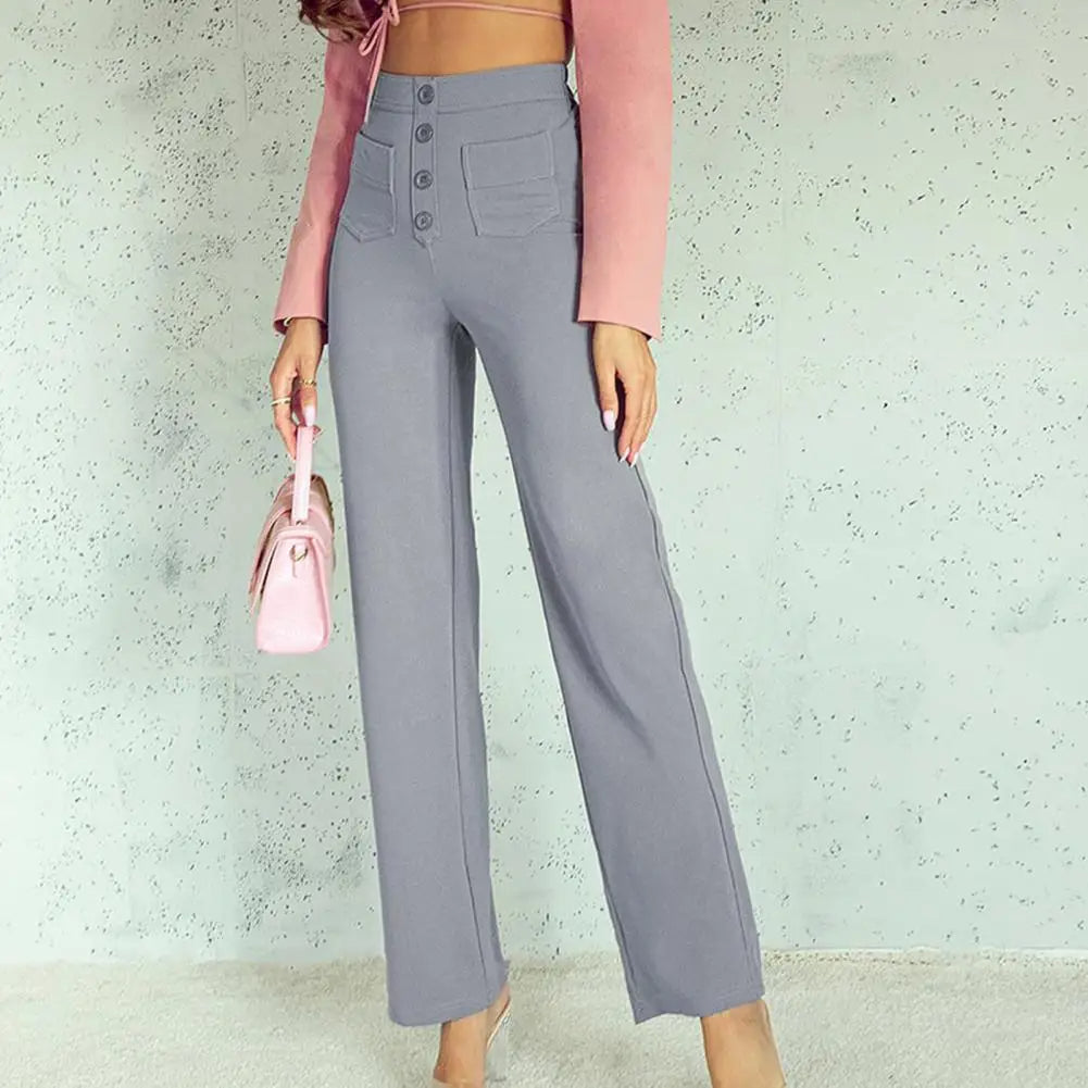 Comfortable Loose Fit High Waist Trousers