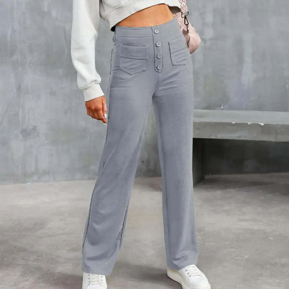 Comfortable Loose Fit High Waist Trousers