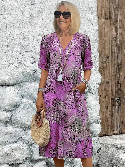 Colorful Women's Knee Length Dress