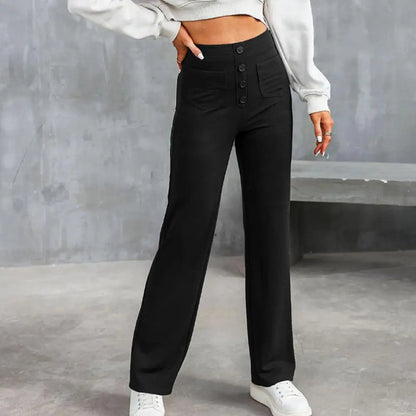 Comfortable Loose Fit High Waist Trousers - Luxivelle