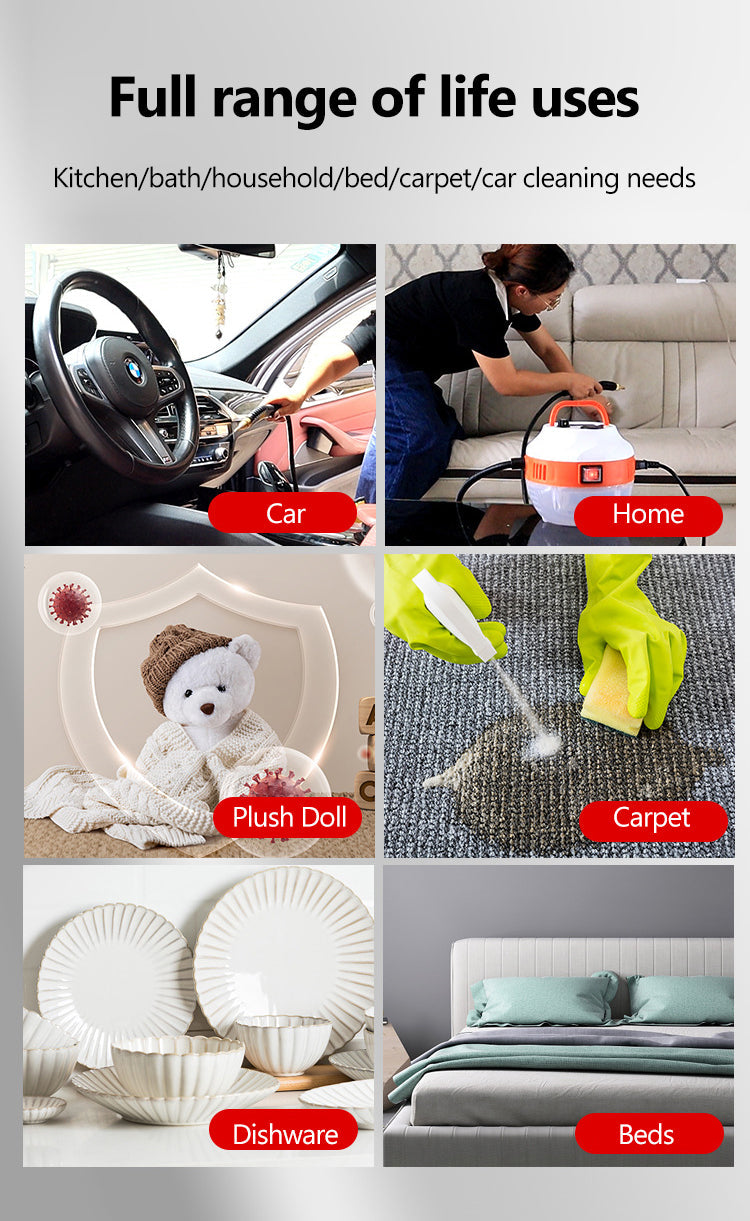 Heavy Duty 2800W Steam Cleaner for Home and Car