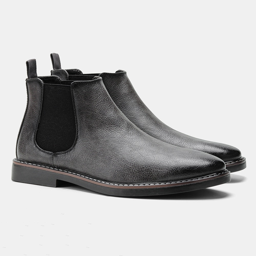 Classic Leather Ankle Boots for Men