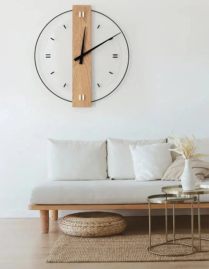 Quiet Wood Wall Clock with Silent Sweep Movement - Luxivelle