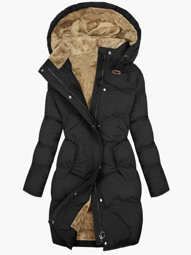 Warm Padded Hooded Parka for Ladies - Luxivelle