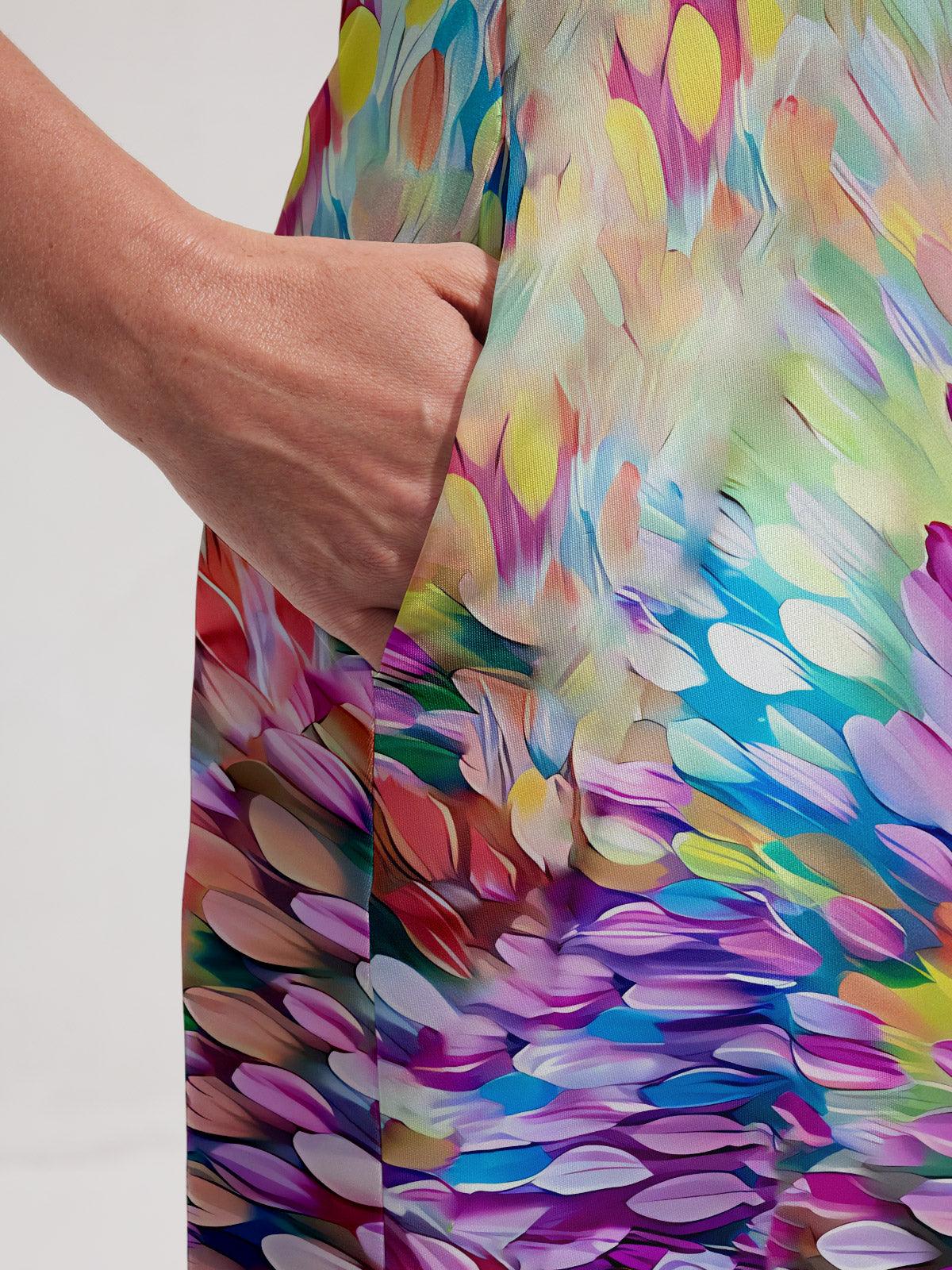 Vibrant Summer Sleeveless Maxi Dress UPF 50+ Protection