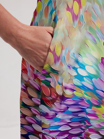 Vibrant Summer Sleeveless Maxi Dress UPF 50+ Protection