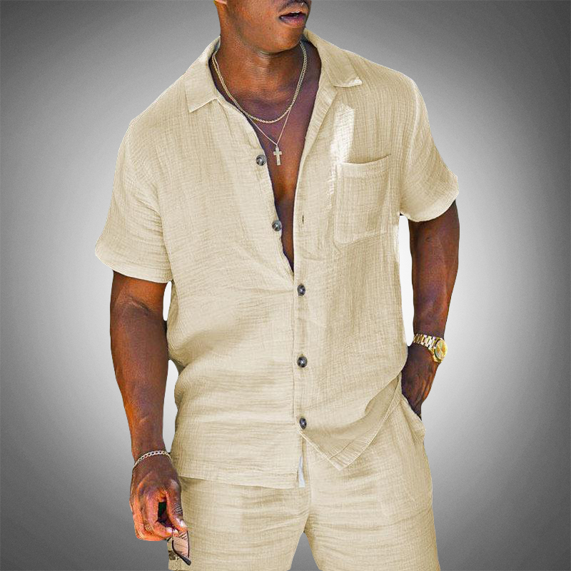 Lightweight Summer Mens Cotton Linen Suit Set