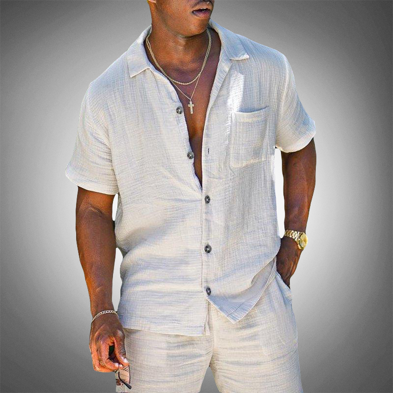 Lightweight Summer Mens Cotton Linen Suit Set