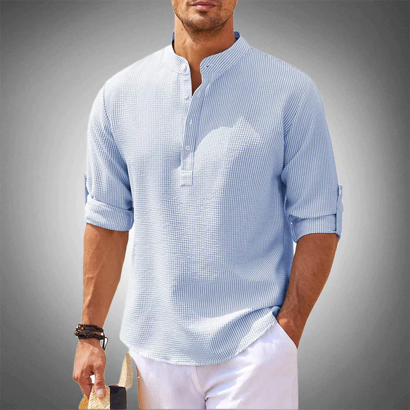 Casual Short Sleeve Men's Henley Top