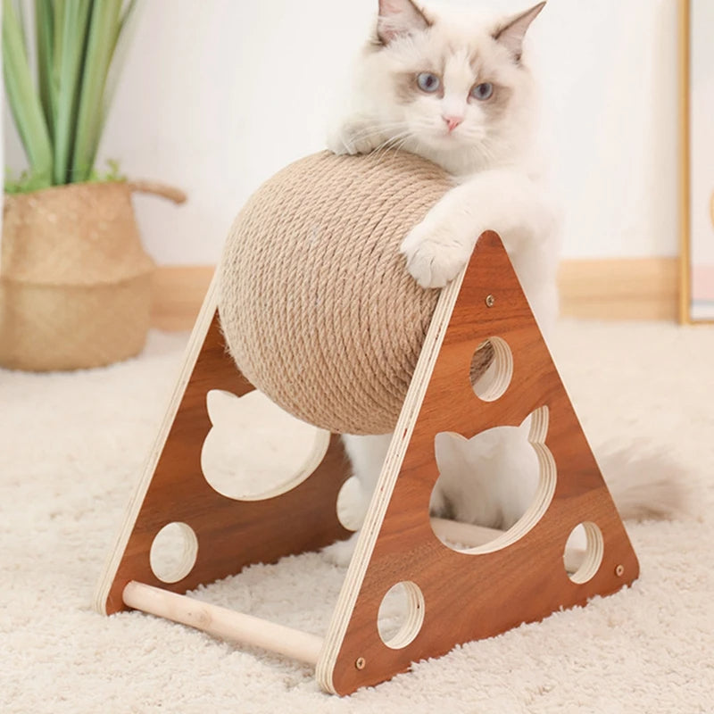 Sturdy Natural Cat Scratch Ball Toy - Luxivelle