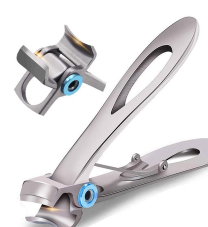 Durable stainless steel nail clipper with ergonomic grip, ultra-sharp blades for men and women, ideal for tough nails.