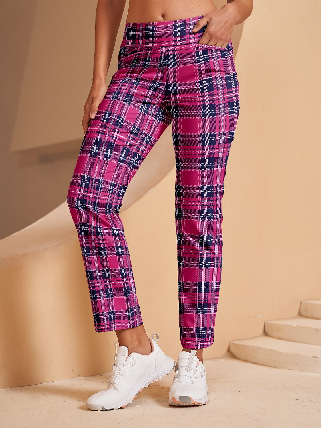 Comfortable 28 Inch Stretchy Slim Fit Ankle Pants