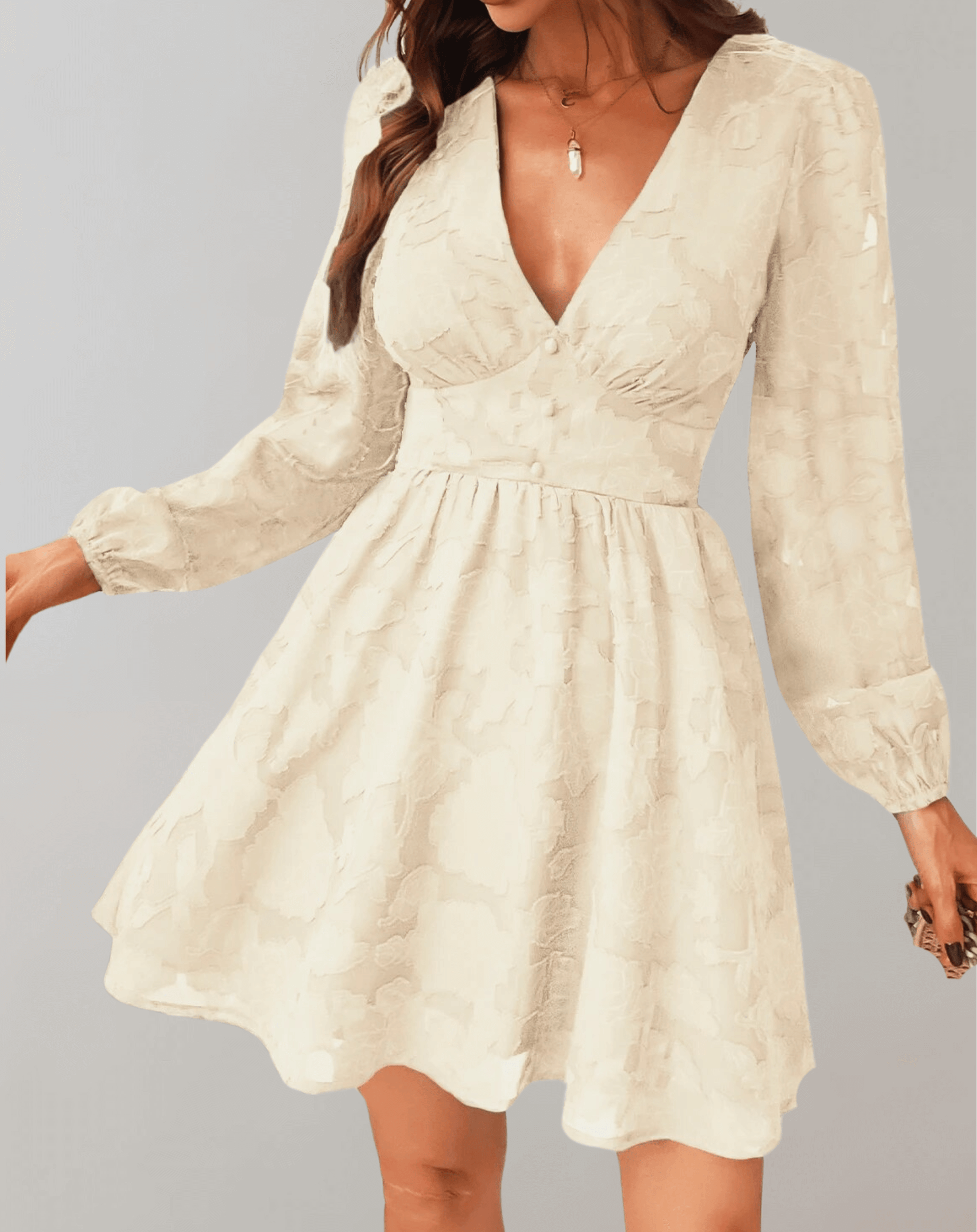 Elegant V Neck Evening Party Dress - Luxivelle
