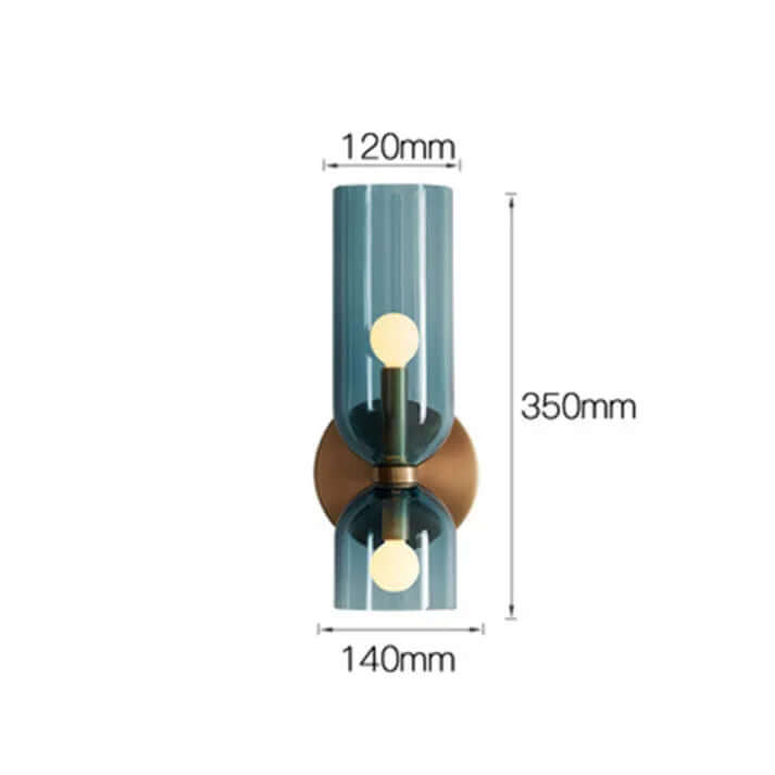 Stylish Double Glass LED Wall Light Fixture