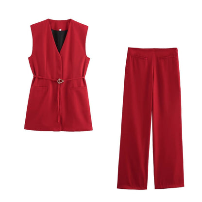 Classic Fit Waistcoat & Flowy Trousers
