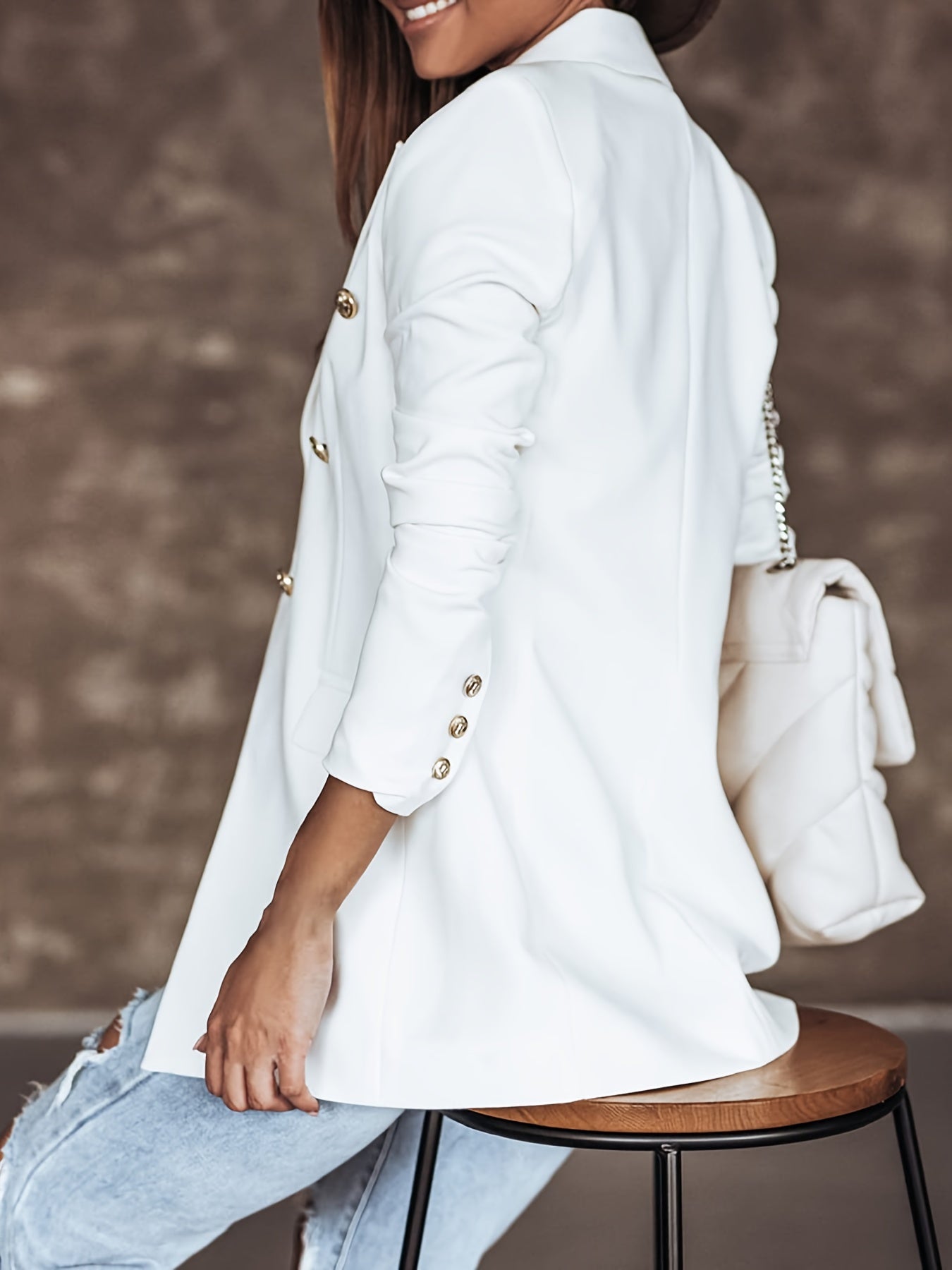 Classic Fit Women's Two Button Blazer Jacket