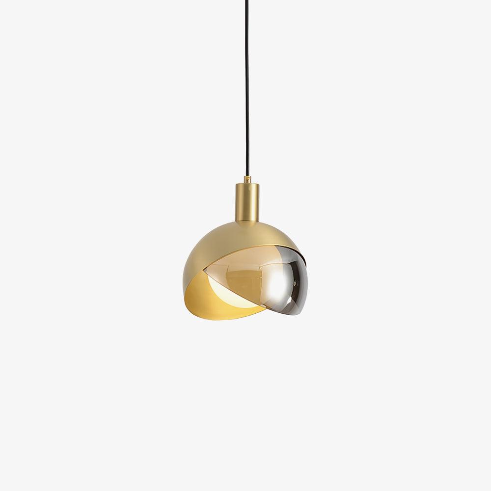 Customizable Chrome Hanging Lamp with Clear Glass Shade