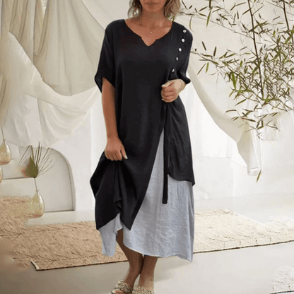 Chic Floral Knee Length Dress - Luxivelle