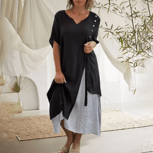 Chic Floral Knee Length Dress - Luxivelle