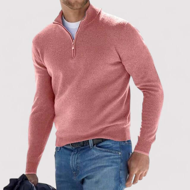 Luxury Soft Zip Neck Sweater