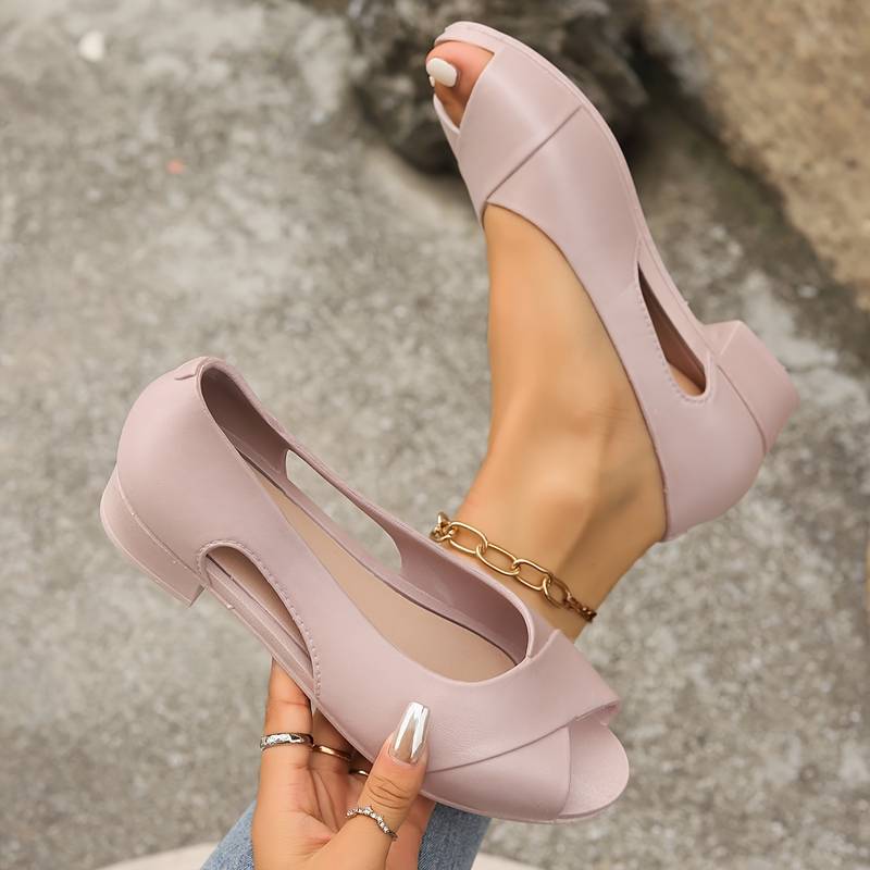 Comfortable Flat Block Heel Sandals for Women - Luxivelle