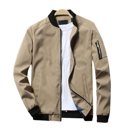 Men's Classic Zip-Up Flight Jacket