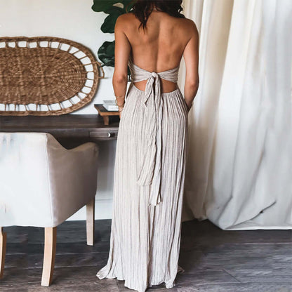 Lightweight Flowy Strapless Maxi Dress
