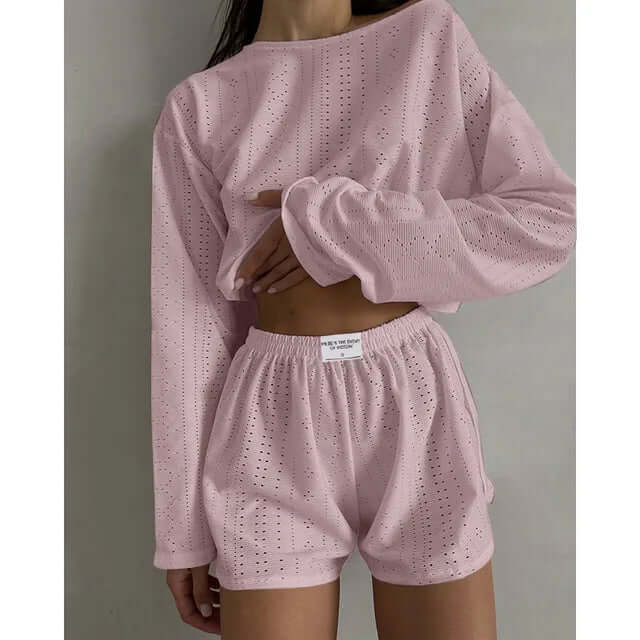 Ladies' Breathable Summer Sleep Set - Top & Shorts