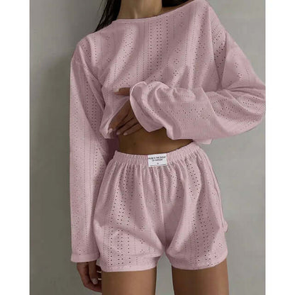 Ladies' Breathable Summer Sleep Set - Top & Shorts