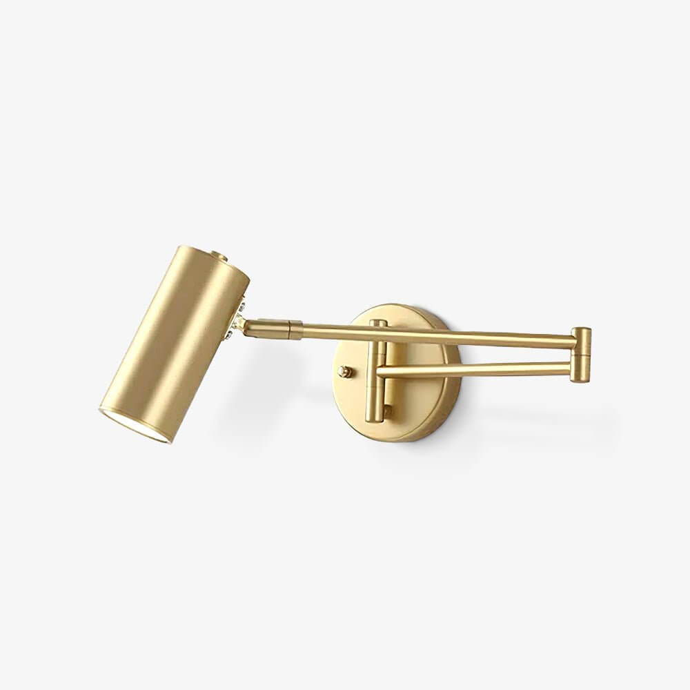 Flexible Brushed Steel LED Wall Light with Arm