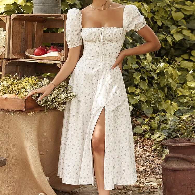 Beautiful Floral Sundress - Casual Midi Dress