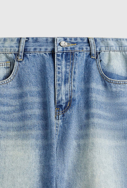 Comfortable Loose Fit Straight Leg Jeans