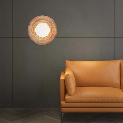 Contemporary Wooden Led Wall Lamp