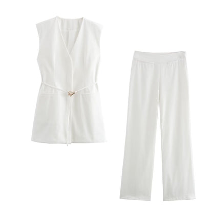 Classic Fit Waistcoat & Flowy Trousers