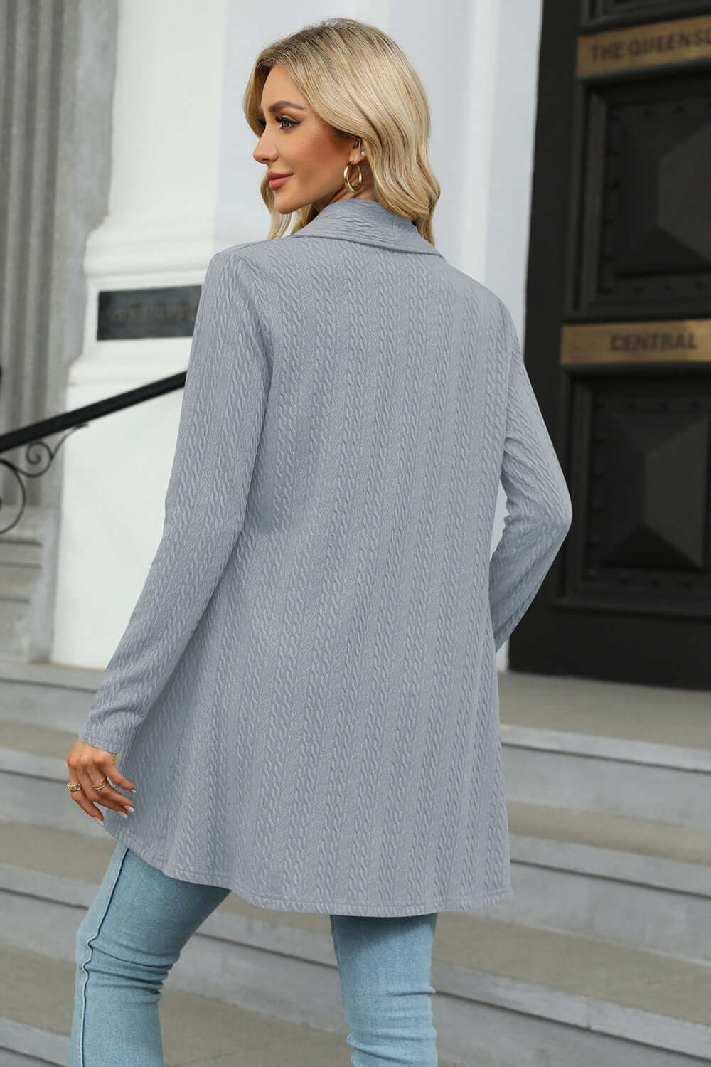 Relaxed Fit Oversized Open Front Cardigan