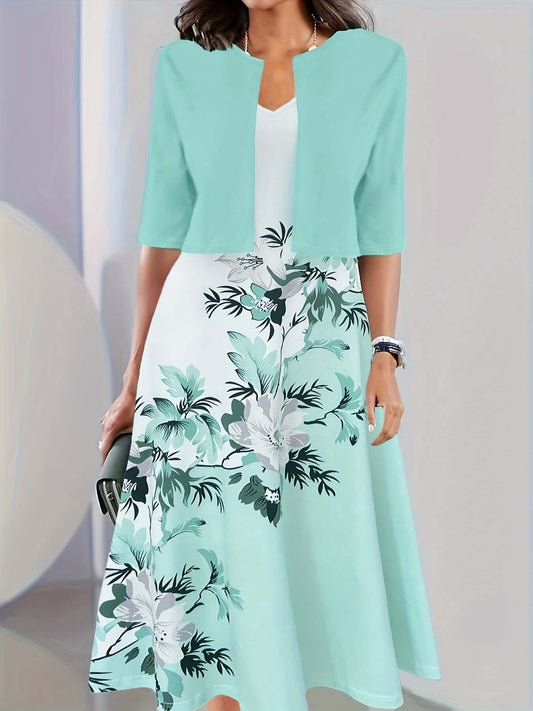 Bright Floral Sundress Set - Luxivelle