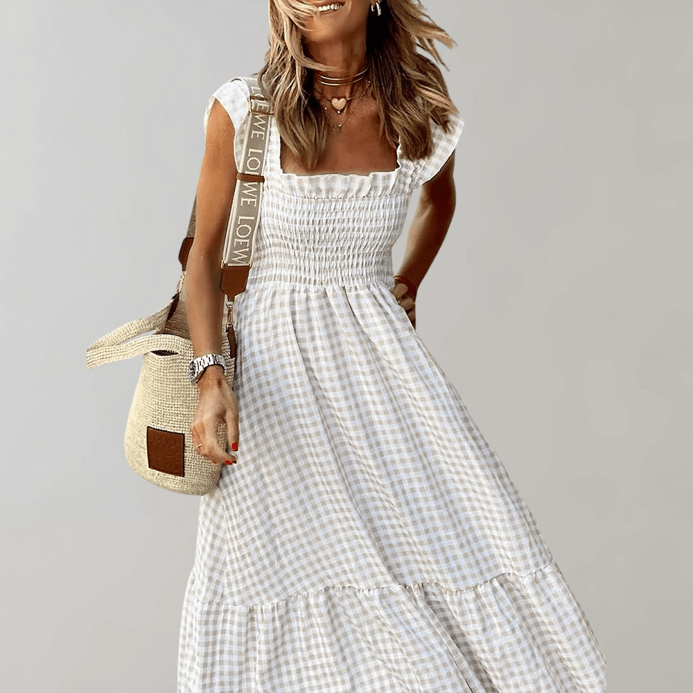Classic Plaid Sundress - Luxivelle