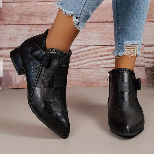 Low Heel Ankle Boots for Women Classic Style - Luxivelle