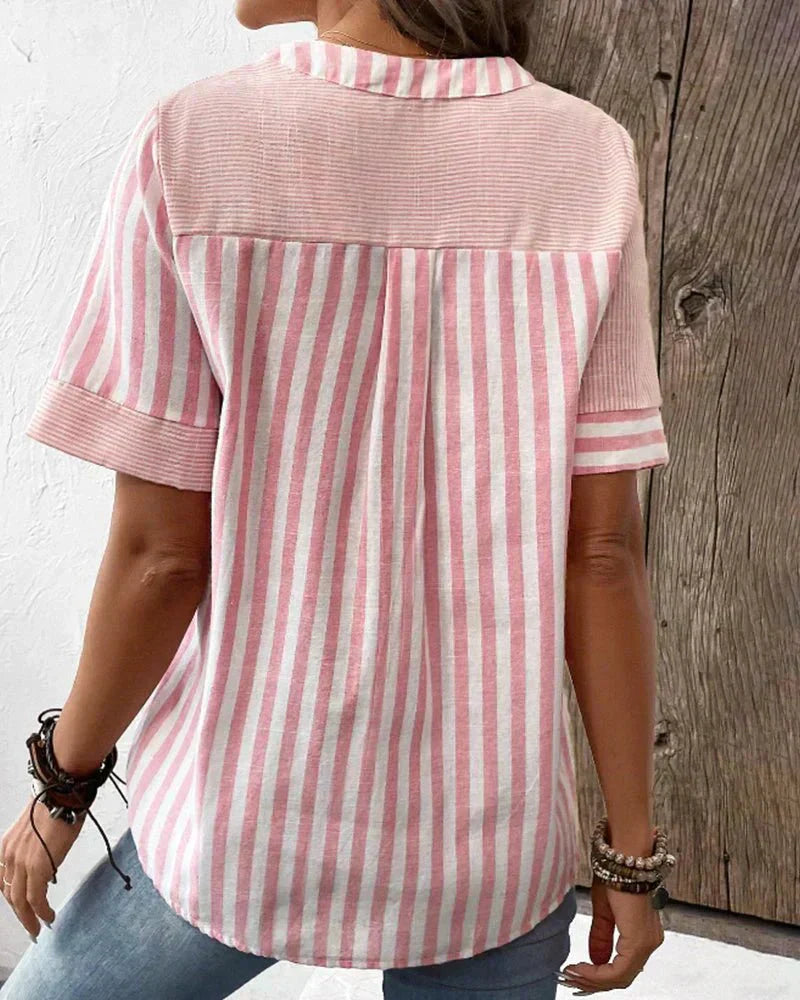 Comfortable Casual Striped Shirt