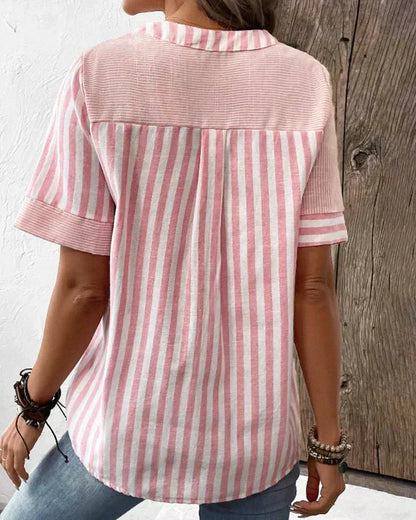 Comfortable Casual Striped Shirt