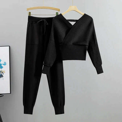 Soft Women's Knit Jogger Lounge Set