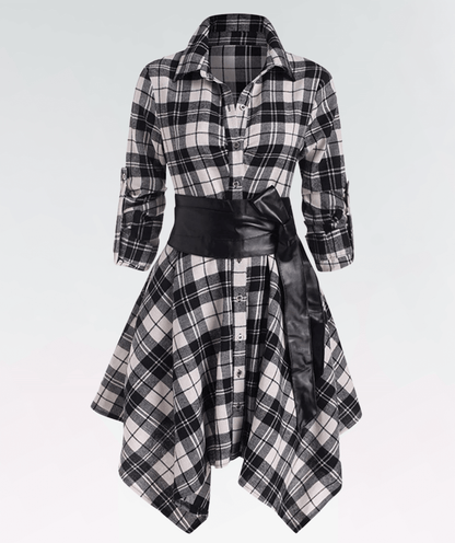 Classic Red Checkered Dress