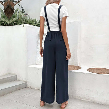 Women's Comfortable Loose Fit Jumpsuit with Pockets