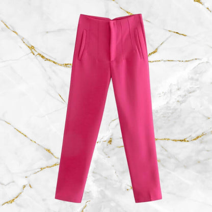 Classic Fit High Waist Women's Office Pants